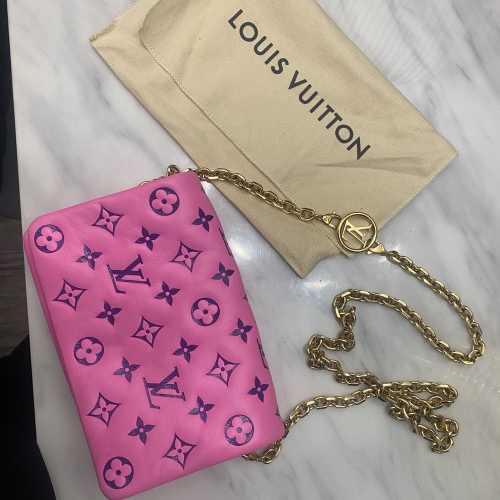 Louis vuitton coussin pochette monogram embossed lambskin